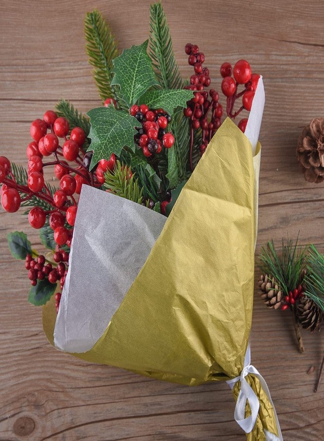 MIAHART 60 Sheets Christmas Tissue Paper Bulk 50x35cm Red Green White and Gold Christmas Wrapping Paper for DIY and Craft Gift Bags Packaging Decorations - Image 4